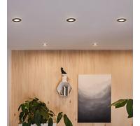 Paulmann 92460 Luminaria empotrable Nova Plus IP65 orientable redonda máx. 35W regulable 93mm negro mate aluminio-zinc GU5,3 / GU10 - sin lámpara