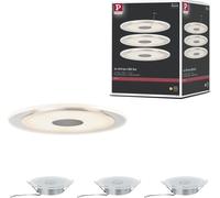Paulmann 92543 Luminaria empotrable LED Premium Set Whirl redonda LED 3x6W 18VA 150mm aluminio torneado/satinado foco empotrable, luminaria empotrable