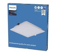 Lámpara empotrada Philips, cuadrada, para techo, blanca, de metal, IP20, clase II