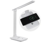Lámpara escritorio LED Maclean 9W regulable carga inalámbrica MCE616 W