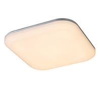 Lámpara exterior Globo Lighting, fabricada en plástico, color blanco, con grado de protección IP54, dimensiones: 330x330x56 mm, incluye LED de 24W a 230V, con una potencia de 3000 lúmenes (salida) y 1