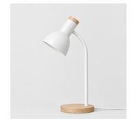 Lámpara flexo alba e27 40w 42x28x15cm blanca metal y madera