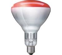 LA'MPARA INCANDENTE A INFRARROJA 150W E27 ROJA IR150RH