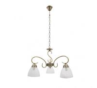 Lampara jaipur de 3 luces con tulipas de cristal fabrilamp