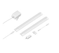 Lámpara LED bajo armario SIRIS blanco mate con regulador táctil plano 30cm c/u