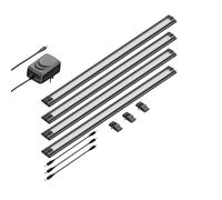 Lámpara LED bajo armario SIRIS negro mate plana c/u 50cm c/u 531lm blanco