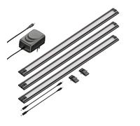 Lámpara LED bajo armario SIRIS negro mate plano 50cm c/u 655lm blanco juego de