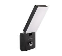 Maclean MCE516 Lámpara LED con Sensor de Movimiento y Crepuscular, Iluminación de Pared para Exterior, 10W, 800lm, Blanco Neutro 4000K, IP65 Resistente al Agua (Negro)