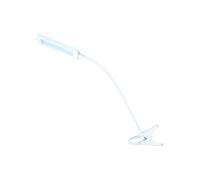 Lámpara LED de 6W con pinza en elegante blanco. Ideal para espacios pequeños, ofrece luz brillante y ajustable para trabajar o leer con comodidad. ¡Perfecta para cualquier escritorio!