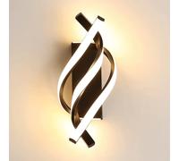 Lámpara LED de pared con diseño de espiral curvada para dormitorio, mesita de noche, pasillo, sala de estar, escalera, pasillo, accesorio de iluminación, decoración del hogar
