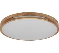 Lámpara LED de pared/techo OSRAM OR on diseño de madera, 36W, 1500 lúmenes, 3000K, 500 mm de diámetro, luz blanca cálida agradable, protección IP20, tornillos y tacos de montaje incluidos