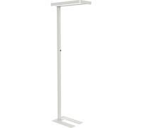 Lámpara de pie LED MAULjaval, blanca, 196 cm, atenuable, base