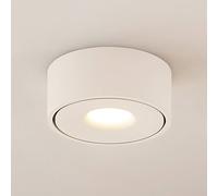 Lámpara LED de techo Arcchio Rotari, blanca, metal, Ø 12 cm