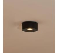 Lámpara LED de techo Arcchio Rotari, negra, de metal, Ø 12 cm