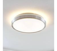 Lámpara LED de techo Emelie de Lindby, Ø 35 cm, color aluminio, metal