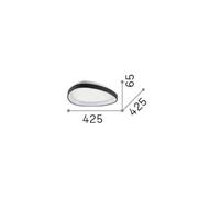 Lámpara LED de techo IDEAL LUX Gemini, blanca, 42 cm, 3000 K, encendido/apagado