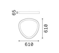 Lámpara LED de techo IDEAL LUX Gemini, blanca, 61 cm, 4000 K, encendido/apagado