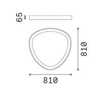 Lámpara LED de techo IDEAL LUX Gemini, blanca, 81 cm, 4000 K, encendido/apagado