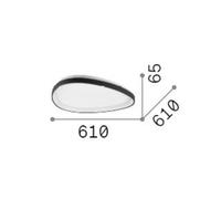 Lámpara LED de techo IDEAL LUX Gemini, latón, 61 cm, 2700 K, encendido/apagado