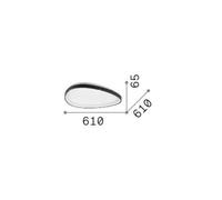 Lámpara LED de techo IDEAL LUX Gemini, latón, 61 cm, 3000 K, encendido/apagado