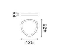Lámpara LED de techo IDEAL LUX Gemini, negra, 42 cm, 4000 K, encendido/apagado