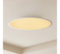 Lámpara LED de techo Lindby Narima, CCT, Ø 60 cm, plata