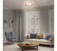 Lámpara LED de techo OR LORIE de OSRAM, blanco/madera, Ø 40 cm, ClickDim