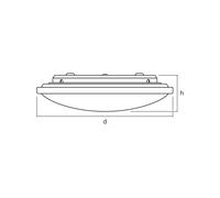 Lámpara LED de techo OR e OSRAM, Ø 31 cm, control remoto CCT blanco