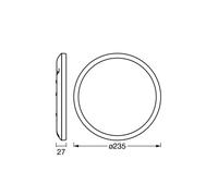 Lámpara LED de techo ORBIS ULTRA SLIM de OSRAM, negra, Ø 24 cm atenuable