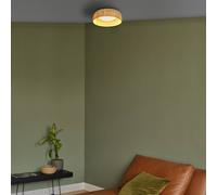 Lámpara LED de techo OSRAM Decor Bamboo Paper, Ø 30 cm, bambú