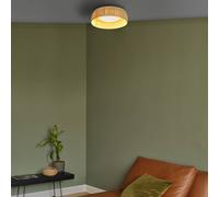 Lámpara LED de techo OSRAM Decor Bamboo Paper, Ø 40 cm, bambú