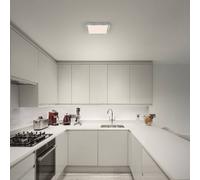 Lámpara LED de techo OSRAM ORBIS QUICKFIX, 32 x 32 cm, color plata, ClickDim