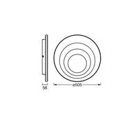 Plafón led redondo blanco espiral 2300 lm blanco cálido ø50.5 cm ip20