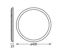 Lámpara LED de techo OSRAM ORBIS ULTRA SLIM, blanca, Ø 40 cm, atenuable