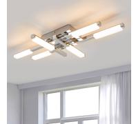 Lindby LED Lámpara de techo Patrik (Moderno) en Plateado hecho Metal e.o. para Cuarto baño (6 llamas, lámpara,