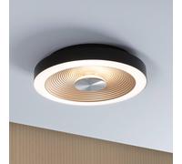 lámpara LED de techo Paulmann Volea negro/dorado Ø 32 cm IP44 atenuable