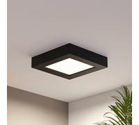 Lámpara LED de techo Prios Alette, negra, 12 W, CCT, atenuable
