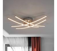 Lámpara LED de techo Yael de Lindby, color cromo, metal, 67 cm de largo