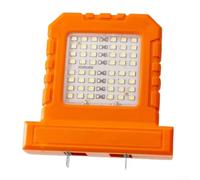 Lámpara LED de trabajo con 96 ledes, doble cara, compatible con baterías de iones de litio de 20 V-21 V (20,5-40,5 mm), 14 W, ajustable para herramientas, camping, reparación (naranja)