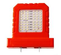 Lámpara LED de trabajo con 96 ledes, doble cara, compatible con baterías de iones de litio de 20 V-21 V (20,5-40,5 mm), 14 W, ajustable para herramientas, camping, reparación (rojo)