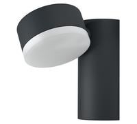 Lámpara LED exterior OSRAM ENDURA Style, con cabeza giratoria y luz directa, en color gris oscuro, fabricada en aluminio, con protección IP44, ideal para terrazas y balcones