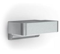 Lámpara LED exterior Steinel modelo L 800 SC SI 087555, luz de pared LED para exteriores (+ detector de movimiento), sin bombilla, 7.5 W LED (monocromática), color plateado