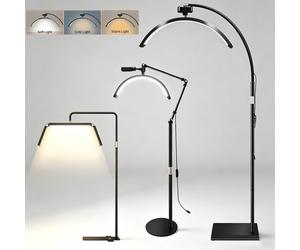 Lámpara LED Giratoria de Media Luna para Pestañas, Luz de Relleno para Fotografía 3000K-6000K, Lámpara de Pie de Belleza para Extensiones de Pestañas Style 5