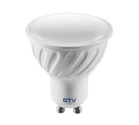 Lámpara LED GTV foco GU10 6400K luz fría, brillante - sin parpadeo, duradera - para iluminación interior en casa y oficina