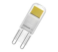 OSRAM Lámpara LED LED PIN de cristal transparente, con 1,8 W para 200 lm, luz blanca cálida con 2700 K, multicolor, casquillo retrofit G9, CRI 80 15 mm de diámetro.