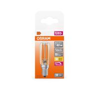 OSRAM LED Lámpara LED especial en forma de lágrima, transparente, multicolor, 4,8 W, 470 lm, 2700 K para luz blanca cálida, casquillo E14, 25 mm de diámetro regulable.