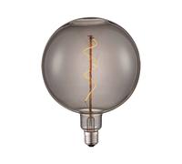 Lámpara LED Lucande tipo globo E27, Ø 18 cm, 4 W, 1800 K, color ahumado