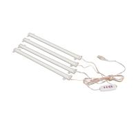 Lámpara LED para plantas con 4 cabezales, conexión USB, función de temporizador regulable, luz solar de espectro completo para plantas de interior y suculentas, 4000K, 168 LEDs