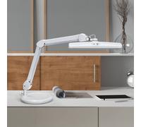 Lámpara LED para puesto de trabajo MAULintro, blanca, 46 cm, con pie