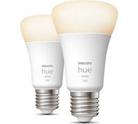 Lámpara LED Philips Hue, casquillo E27, set de 2 unidades, 9,5W, 1100 lúmenes, luz blanca